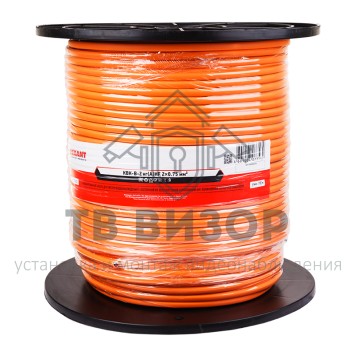 Кабель
 KBK-B-2+2x0,75 мм² нг(А)-HF (Cu/Cu) оранжевый ø8,0 мм (бухта 200 м) REXANT (01-4223)-1