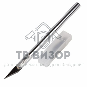 
 Нож с перовым лезвием 5 запасных лезвий (скальпель) Rexant (12-4910)-0