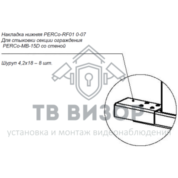 Ограждение полноростовое
 PERCo-RF01 0-07-0
