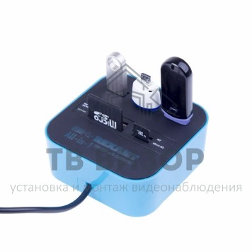 Разветвитель USB на 3 порта + картридер (Все в одном) черный REXANT (18-4121) 
 Разветвитель USB на 3 порта + картридер (Все в одном) черный REXANT (18-4121)-1