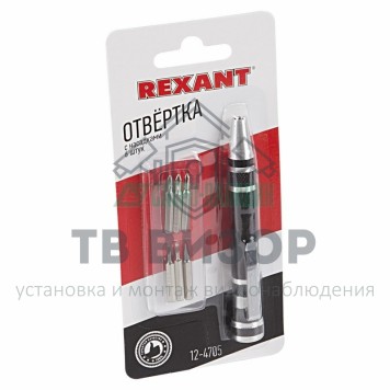 
 Отвертка с насадками 6 шт Rexant (12-4705)-0