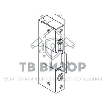 Планка ответная
 O&C F 16 Grey-1
