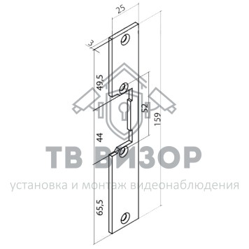Планка ответная
 O&C F 61 Inox (S01X)-1
