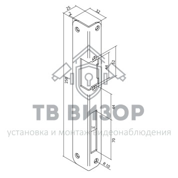 Планка ответная
 O&C F 45 Brown-1