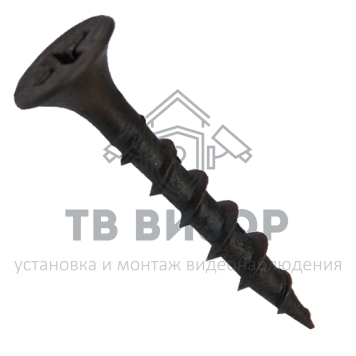 Саморез
 Саморез по дереву для ГКЛ 3,5x25, крупная резьба, оксидированный Уп (1000 шт.)-0