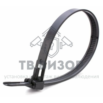 Стяжка
 Хомут P6.6 многоразовый, черный, 7,5x200 DKC Quadro (25350) кратно 100шт-0