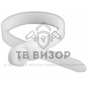 Стяжка
 Хомут P6.6 с монтажным отверстием, белый, 7,8x380 DKC Quadro (252380-H) кратно 100шт-0