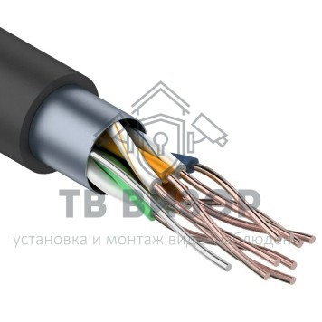 Витая пара
 Кабель FTP 4PR 24AWG CAT5e, 305м Outdoor GreenCab-0