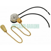 Выключатель
 Выключатель для настенного светильника c проводом и деревянным наконечником «Gold» REXANT (32-0104)