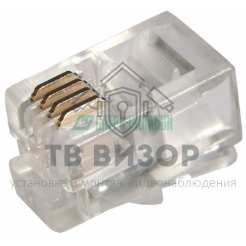 Коннектор
 Джек телефонный  4P4C  REXANT (05-1001)-0