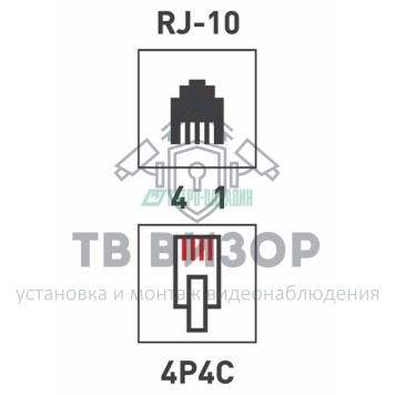 Коннектор
 Джек телефонный  4P4C  REXANT (05-1001)-2