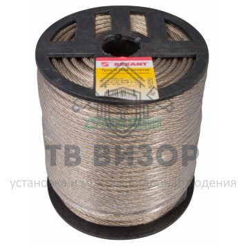 Трос
 Трос стальной в ПВХ изоляции d=5.0 мм, катушка 100 метров  REXANT (09-5250)-0