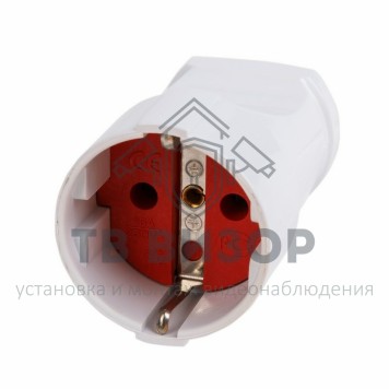Вилка сетевая
 Розетка переносная с/з белая 16А PROCONNECT (11-8538)-0