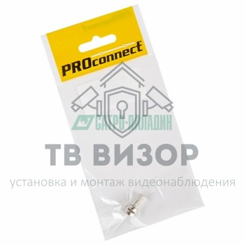 Коннектор
 Разъем антенный на кабель, штекер F для кабеля RG-6, (1шт. ) (пакет) PROconnect (05-4003-6-7)-0
