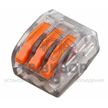 Клемма
 Универсальная многоразовая 3-проводная клемма REXANT (0,08-2,5 (4) мм²) 50шт. прозрачная (07-5253-1)-0