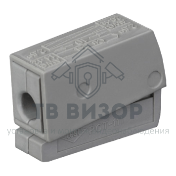 Клемма
 224-101 ∙ Клемма для осветительного оборудования (1,0-2,5)/(0,5-2,5) мм², серая WAGO (07-5111)-0