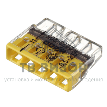 Клемма
 2273-205 ∙ Экcпресс-клемма, 5-проводная до 2,5 мм² WAGO (07-5134)-0