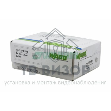 Клемма
 2273-242 ∙ Экcпресс-клемма с пастой, 2-проводная до 2,5 мм² WAGO (07-5141)-2