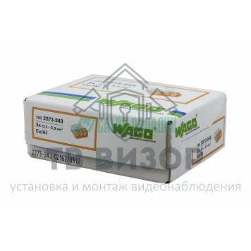 Клемма
 2273-243 ∙ Экcпресс-клемма с пастой, 3-проводная до 2,5 мм² WAGO (07-5142)-1