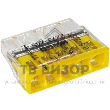 Клемма
 2273-245 ∙ Экcпресс-клемма с пастой, 5-проводная до 2,5 мм² WAGO (07-5144)-0