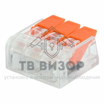 Клемма
 Универсальная компактная клемма, 3-проводная до 4,0 мм² (50 шт/уп) REXANT (07-5203)-0