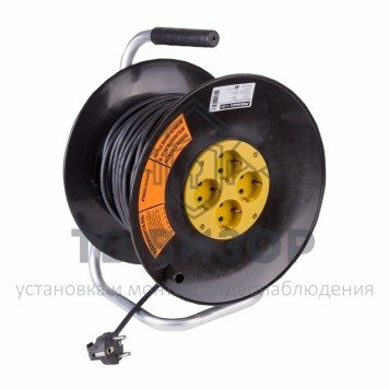 Удлинитель
 Удлинитель силовой на катушке 4 гнезда с/з 50 м, 3х1,5мм²,OPTIMA PROCONNECT (11-7611)-0