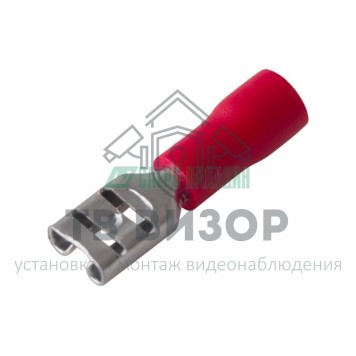 Клемма
 КЛЕММА ПЛОСКАЯ изолированная (КПИ гнездо - 5.6мм)  0.5-1.5мм²  (VF1.25-187(8))  REXANT (08-0412)-3