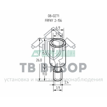 Разъём
 РАЗЪЁМ ШТЕКЕРНЫЙ полностью изолированный (гнездо  ø4мм)  1.5-2.5мм²  (AEF2-156A)  синий  REXANT (08-0271)-1