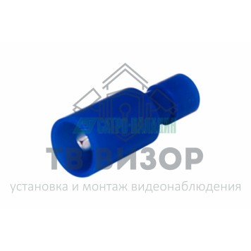 Разъём
 РАЗЪЁМ ШТЕКЕРНЫЙ полностью изолированный (штекер  ø4мм)  1.5-2.5мм²  (AEM2-156A)  синий  REXANT (08-0571)-0