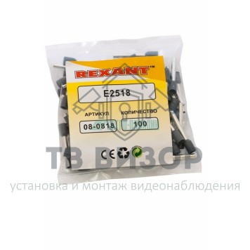 Наконечник
 НАКОНЕЧНИК ШТЫРЕВОЙ ВТУЛОЧНЫЙ изолированный (НШВИ  F-18мм)  2.5мм²  (E2518)  серый  REXANT (08-0818)-2