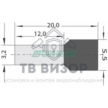 Наконечник
 НАКОНЕЧНИК ШТЫРЕВОЙ ВТУЛОЧНЫЙ изолированный (НШВИ  F-18мм)  4мм²  (СЕ040012grey)  серый  REXANT (08-0822)-2