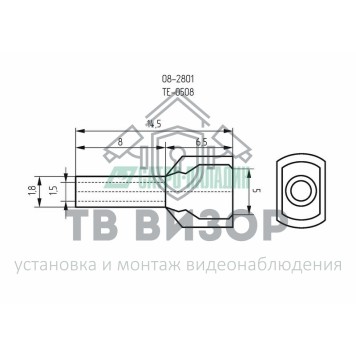 Наконечник
 НАКОНЕЧНИК ШТЫРЕВОЙ ВТУЛОЧНЫЙ изолированный (НШВИ  F-8мм)  2х0.5мм²  (TE-0508)  белый  REXANT (08-2801)-1
