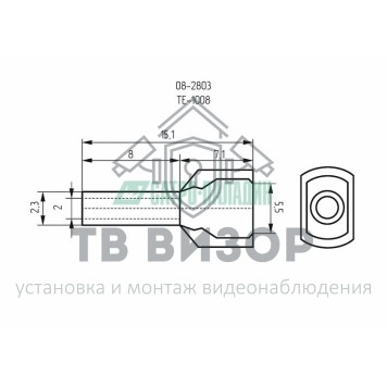 Наконечник
 НАКОНЕЧНИК ШТЫРЕВОЙ ВТУЛОЧНЫЙ изолированный (НШВИ  F-8мм)  2х1мм²  (TE-1008)  красный  REXANT (08-2803)-1