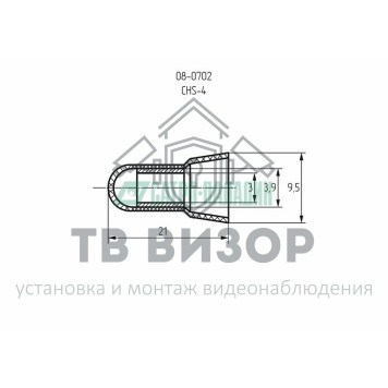 Заглушка
 Концевая изолированная ЗАГЛУШКА  (КИЗ  ø3мм)  2мм²  (CHS-4)  REXANT (08-0702)-1