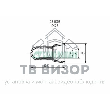 Заглушка
 Концевая изолированная ЗАГЛУШКА  (КИЗ  ø4мм)  5.5мм²  (CHS-5)  REXANT (08-0703)-1