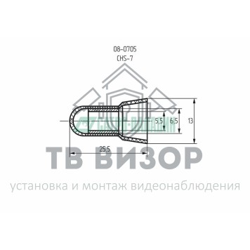 Заглушка
 Концевая изолированная ЗАГЛУШКА  (КИЗ  ø5.5мм)  10мм²  (CHS-7)  REXANT (08-0705)-1