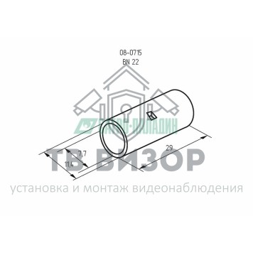 Гильза
 СОЕДИНИТЕЛЬНАЯ ГИЛЬЗА (СГ  L-29мм)  25мм²  (BN22)  REXANT (08-0715)-1