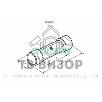 Гильза
 СОЕДИНИТЕЛЬНАЯ ГИЛЬЗА изолированная (СГИ  L-26мм)  4-6мм²  (BV5.5, VB5.5)  желтый  REXANT (08-0731)-1