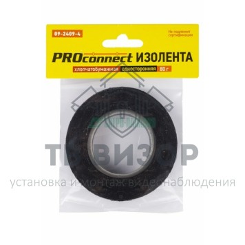 Лента изоляционная
 Изолента ХБ 18 х 0,35 мм, (ролик 11,3 м / 80 г) PROconnect (09-2409-4)-0