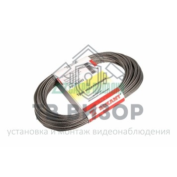Трос
 Трос нержавеющий d=2мм, моток 20 метров REXANT (09-5502)-0