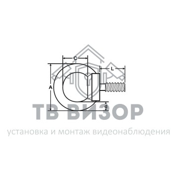 Такелаж
 Рым-болт DIN 580, М6 (09-5626)-1