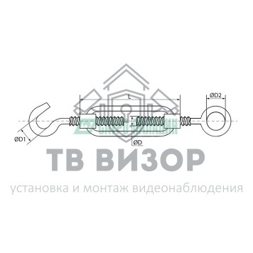 Такелаж
 Талреп крюк-кольцо DIN 1480, М5  (09-5645)-1