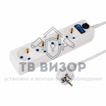 Сетевой фильтр
 Сетевой фильтр 4 гнезда 3м,3х0,75мм², с/з  + авто выкл STANDART белый PROCONNECT (11-9527)-0