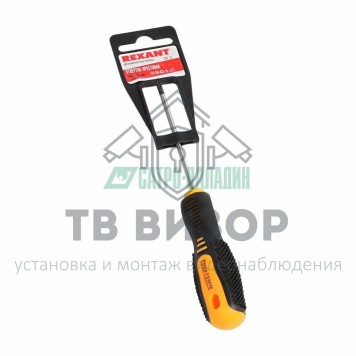 
 Отвертка крестовая PH 0 X 75 мм , двухкомпонентная рукоятка Rexant (12-4726)-1