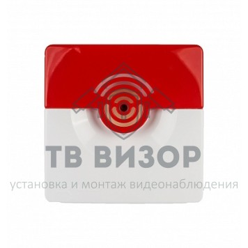 Оповещатель охранно-пожарный звуковой
 ОПОП 2-35 12В (Красно-белый)-0