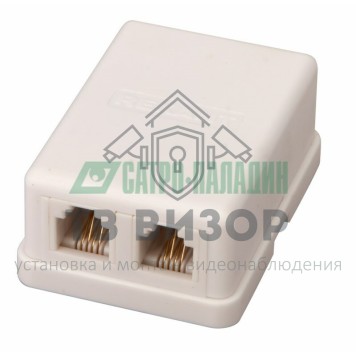 Розетка телефонная
 Телефонная розетка - 2 6P-4C REXANT (03-0002)-0