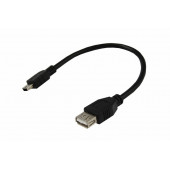 
 Шнур  mini USB (male) - USB-A (female)  0.2M  черный  REXANT (18-1132-2)