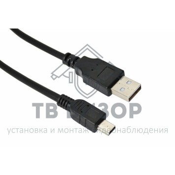 
 Шнур  mini USB (male) - USB-A (male)  0.2M  черный  REXANT (18-1131-2)-0