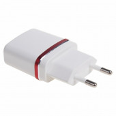 
 Сетевое зарядное устройство USB (СЗУ) (5V, 1000 mA) белое с красной полоской REXANT (18-2211)