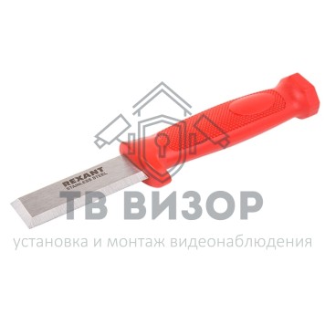 
 Нож-стамеска нержавеющая сталь лезвие 75х22 мм Rexant (12-4934)-0
